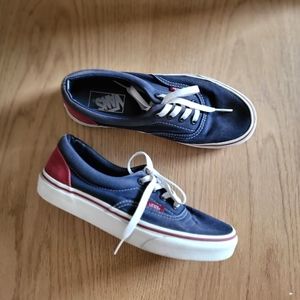 Vans Red & Black Low Top Sneakers